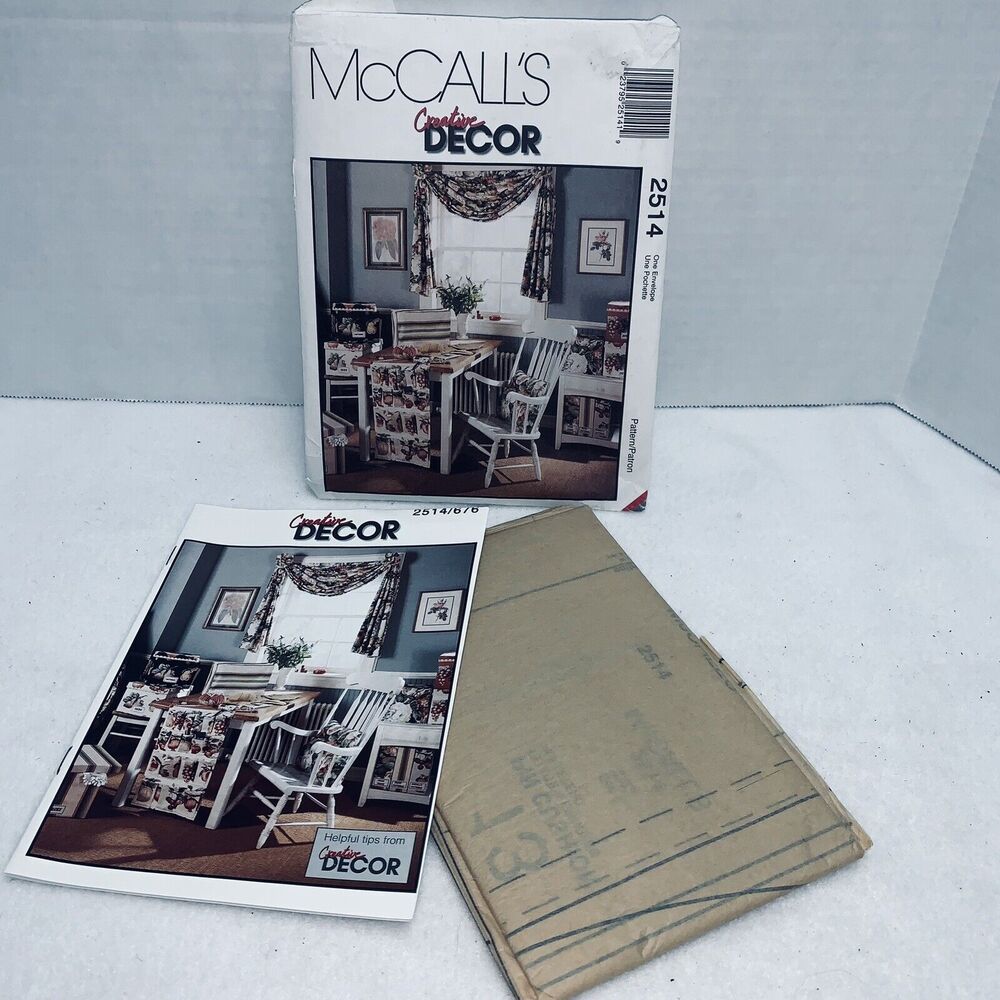 McCall's Pattern 2514 Home Decor Creative Office Organizers Covers Window Shade